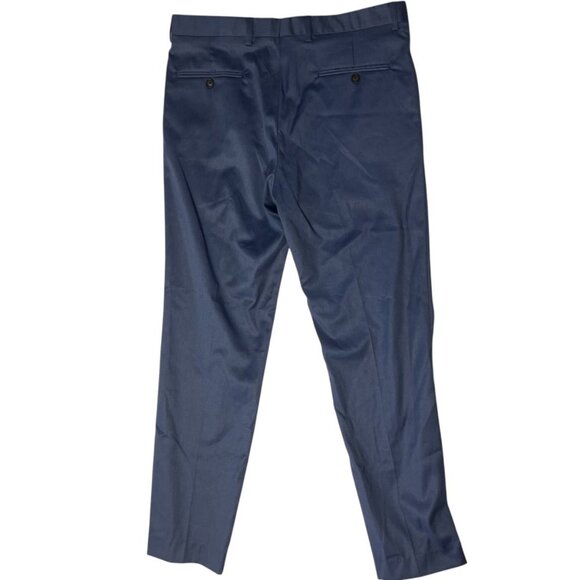 J. Ferrar Men's 34X32 Flat Front Dress Pants Light Blue Twill Office Business - Picture 2 of 8